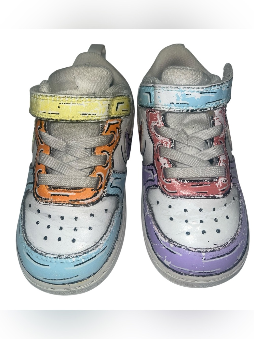 Kids Multicolor Cartoon-Style Sneakers - Brand
